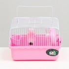 Клетка для грызунов "Пижон", 23 х 17 х 17 см, розовая - Фото 2