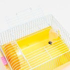 Клетка для грызунов "Пижон", 27 х 21 х 17 см, жёлтая - Фото 4