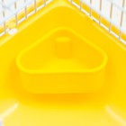 Клетка для грызунов "Пижон", 27 х 21 х 17 см, жёлтая - Фото 6