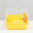 Клетка для грызунов "Пижон", 31 х 24 х 17 см, жёлтая - Фото 3