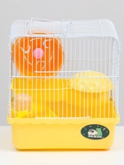 Клетка для грызунов «Пижон», 23×17×26 см, эмаль, жёлтая - Фото 4