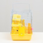 Клетка для грызунов "Пижон", укомплектованная, 27 х 21 х 26 см, жёлтая - Фото 3