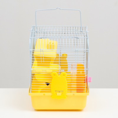 Клетка для грызунов «Пижон», 27×21×26 с. укомплектованная, жёлтая