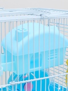 Клетка для грызунов «Пижон», 27×21×26 см укомплектованная, голубая - Фото 7