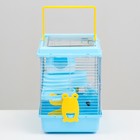 Клетка для грызунов «Пижон», 27×21×27 см, пластик, металл, голубая - Фото 3