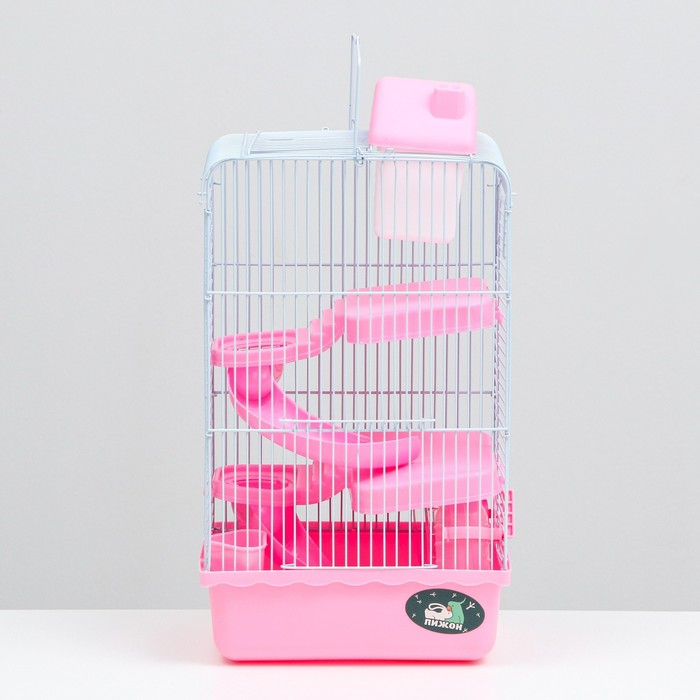 Клетка для мелких грызунов "Пижон", с наполнением, 23 х 17 х 40 см, розовая - Фото 1