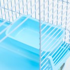 Клетка для грызунов "Пижон", 47 х 30 х 30 см, голубая - Фото 5