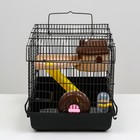 Клетка для грызунов «Пижон», 47×30×27 см с наполнением, чёрная - Фото 3