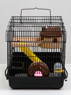 Клетка для грызунов «Пижон», 47×30×27 см с наполнением, чёрная - Фото 5