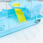 Клетка для грызунов «Пижон», 47×30×27 см, с наполнением, пластик, металл, голубая - Фото 4