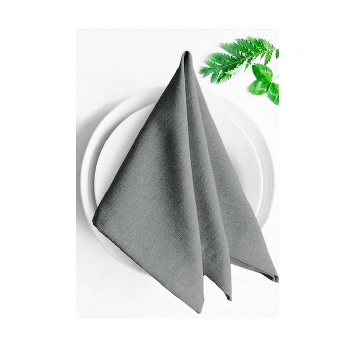 Комплект салфеток «Ибица», размер 43х43 см, цвет серый