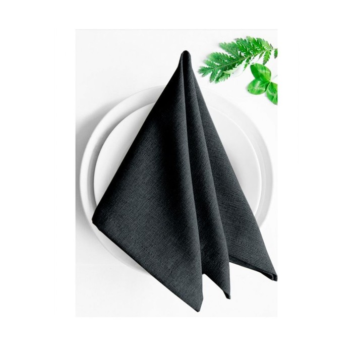 Комплект салфеток «Ибица», размер 43х43 см, цвет темно-серый