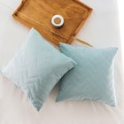 Наволочка декоративная «Сканди», размер 45х45 см, цвет голубой - фото 301494081