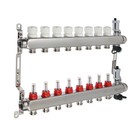 Коллекторная группа AQUALINK, 1"х3/4", 8 выходов, с расходомерами, нержавеющая сталь - Фото 1