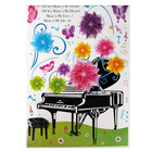 Наклейка интерьерная 3D "Пианино в цветах" 75х48 см - Фото 1