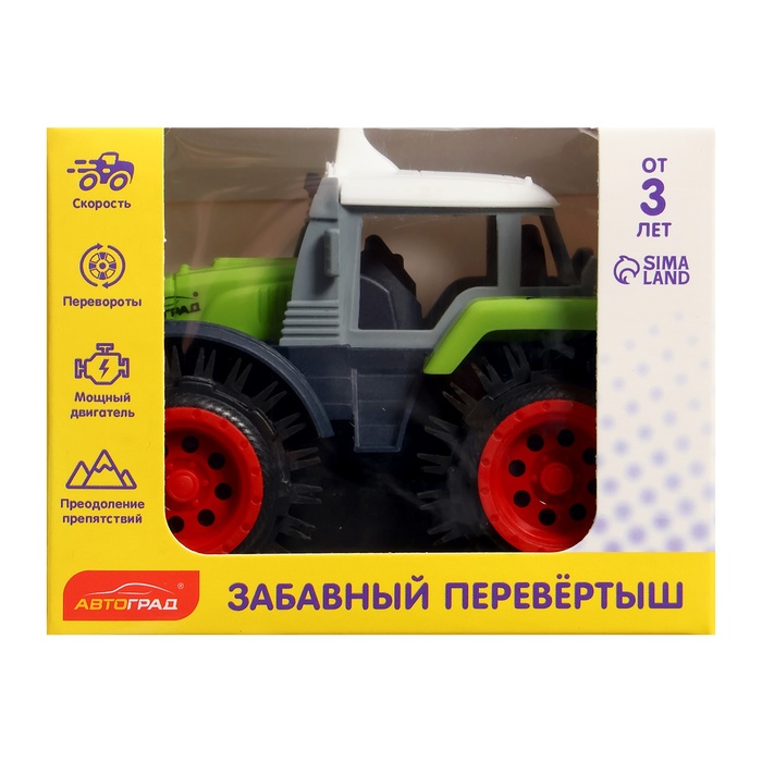 Трактор-перёвертыш «Хозяин фермы», работает от батареек, цвет зелёный - фото 1907517356