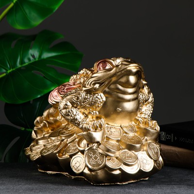 Фигурка гипс «Жаба на деньгах», большая, 25×34×20 см