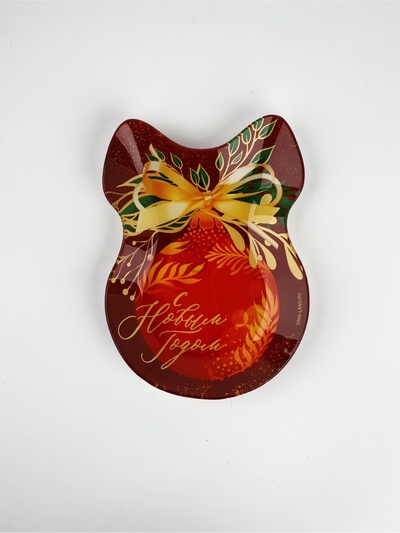 Тарелка новогодняя плоская «Сказочного года», 13.5×18 см