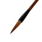 Кисть пони круглая для каллиграфии №5 ручка дерево, длина ворса - 5,5 см, диаметр-1,6 см, в блистере - фото 7698839