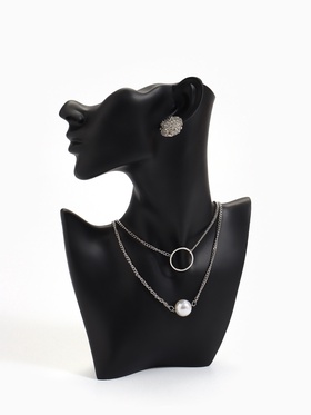 УЦЕНКА Бюст для украшений «QF. Половина лица», отверстие под серьгу, 18×5×26, чёрная 9257641