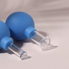 Набор вакуумных банок для массажа, стеклянные, d 1,5/2,4 см, 2 шт, цвет голубой - Фото 3