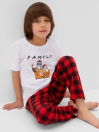 Пижама новогодняя детская: футболка, брюки, KAFTAN: Family, бело-красная, рост 110-116 см - Фото 7