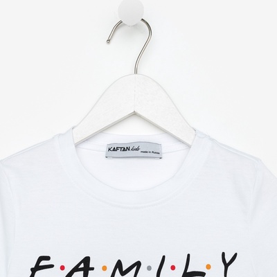 Пижама детская KAFTAN: Family, бело-красная, размер 32 (110-116 см)