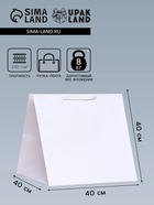 Пакет для торта и коробок, с широким дном, белый, 40×40×40 см - Фото 1