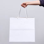 Пакет для торта и коробок, с широким дном, белый, 40×40×40 см - Фото 2