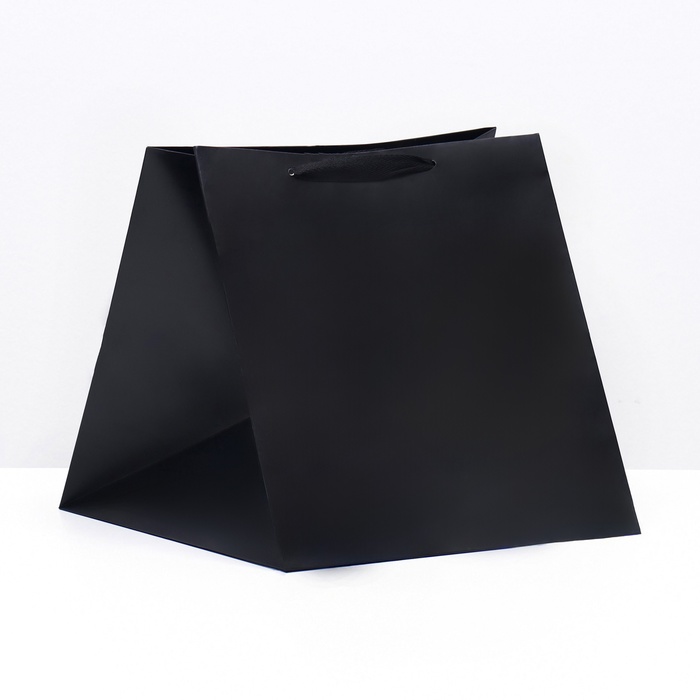 Пакет для торта и коробок, с широким дном, черный, 30×30×30 см - Фото 1