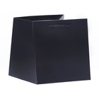 Пакет для торта и коробок, с широким дном, черный, 20×20×20 см - Фото 3
