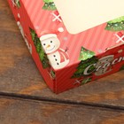 Коробка подарочная складная «Снеговичок», розовая, 20×12×4 см - Фото 3