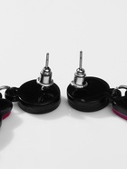 Серьги акриловые «Привидение» с бантиком, цвет бело-розовый в чёрном металле - Фото 3