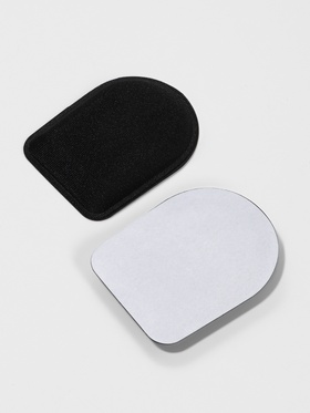 Подпяточники для обуви, клеевая основа, 8.3?6.5 см, пара, чёрные (комплект 3 шт)