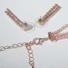 Набор 2 предмета: серьги, колье «Водопад» три нити, цвет белый в розовом золоте, 44 см+4 см - фото 27018970