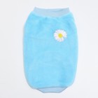 Толстовка для животных  "Ромашка", велсофт, размер M, голубая (ДС 28, ОШ 24, ОГ 38 см) - фото 25272211