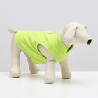 Толстовка-шлейка для собак, размер L, лаймовая (ДС 34, ОШ 32, ОГ 50 см) - фото 319030766