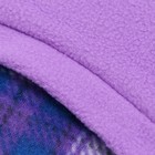 Толстовка с капюшоном для собак, размер M, сиреневая клетка (ДС 25, ОШ 36, ОШ 42 см) - фото 31234381