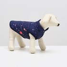 Куртка для собак "Космос", размер M,  темно-синяя (ДС 30, ОШ 26, ОГ 38 см) - фото 319030899