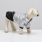 Куртка для собак "Космонавт", размер 16, чёрно-серебряная (ДС 40, ОШ 34, ОГ 48 см) - фото 321359145
