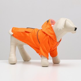 Куртка со светоотражающими полосами, размер M, оранжевая (ДС 31, ОГ 44, ОШ 36 см)