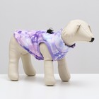 Куртка для собак на молнии "Аметист", размер XS,  сиреневая (ДС 21, ОШ 22, ОГ 30 см) - фото 319031037