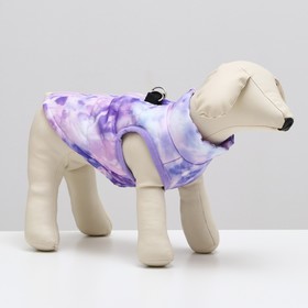 Куртка для собак на молнии "Аметист", размер S, сиреневая (ДС 20, ОШ 28, ОГ 39 см)