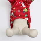 Кофта новогодняя для животных «Подарки», размер M, красный (ДС 30, ОШ 26, ОГ 38 см) - Фото 5