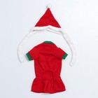 Новогодний костюм для собак "Снегурочка", размер L, красный (ДС 34, ОШ 30, ОГ 44 см) - фото 30049907