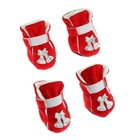 Ботинки для собак «Бубенцы», набор 4 шт., размер L, красные - Фото 2