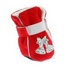 Ботинки для собак «Бубенцы», набор 4 шт., размер L, красные - Фото 3