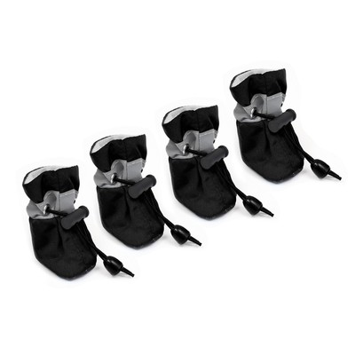 Ботинки для собак "Уют" с утяжкой, набор 4 шт, размер 1 (3, 5 х 2, 5 см) чёрные