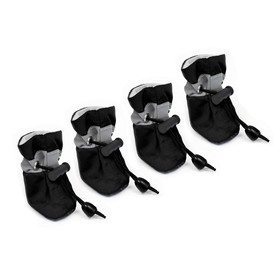 Ботинки для собак "Уют" с утяжкой, набор 4 шт, размер 3 (4, 5 х 3, 5 см), чёрные