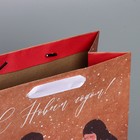 Пакет крафтовый вертикальный «Люблю», ML 23 × 27 × 11,5 см - Фото 4